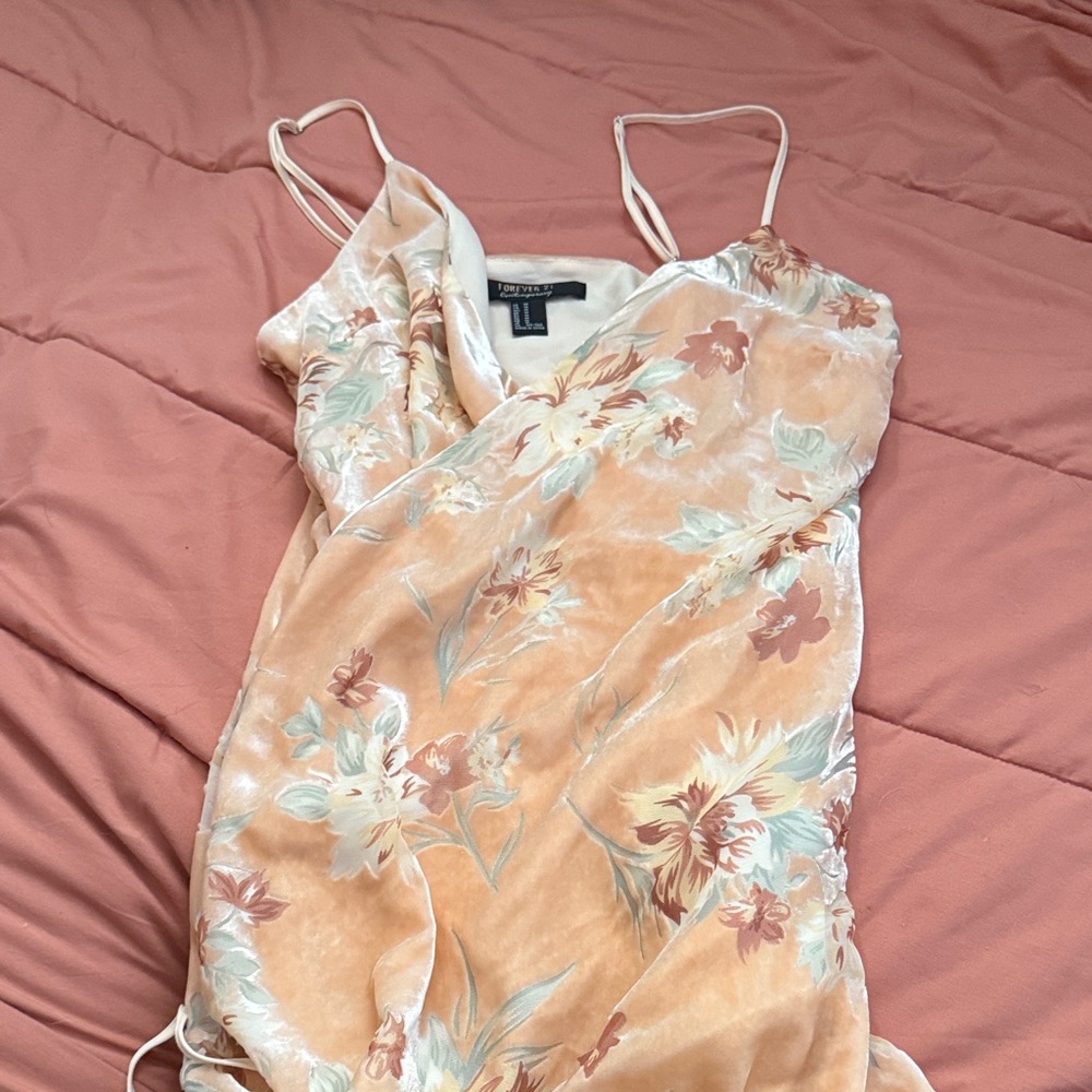 Floral Velvet Slip Dress